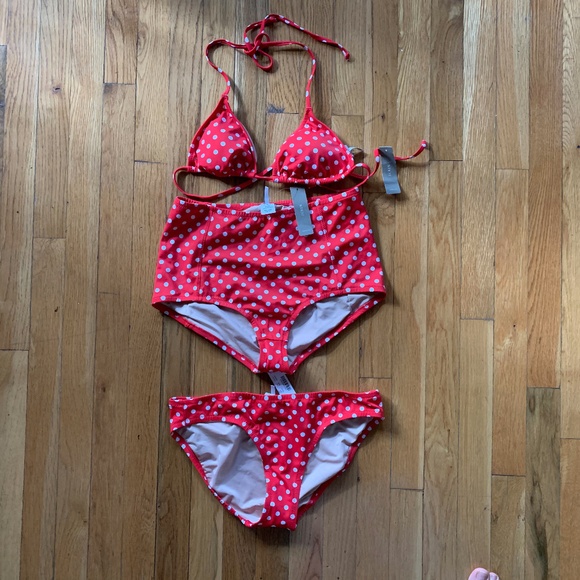 NEW J CREW BIKINI 3 PC (2 BOTTOM STYLES) in S - Picture 1 of 8